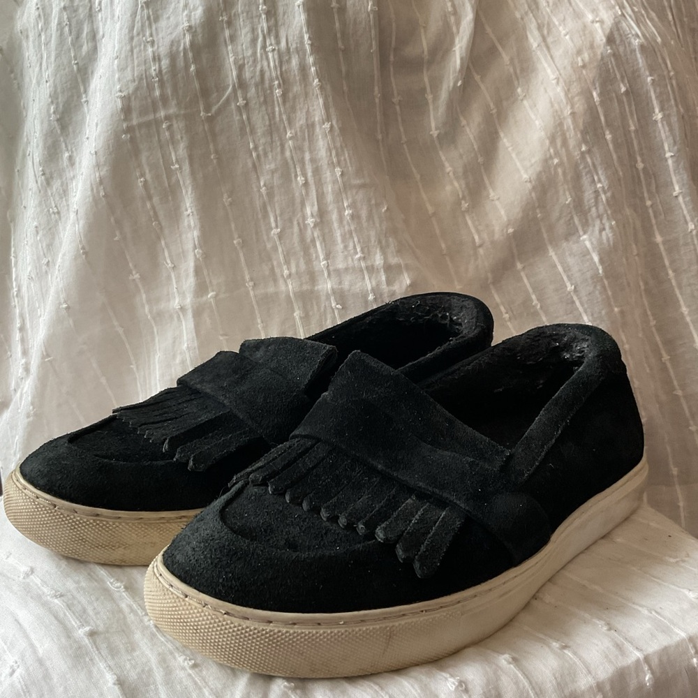 Kenneth Cole New York Black Suede Loafers